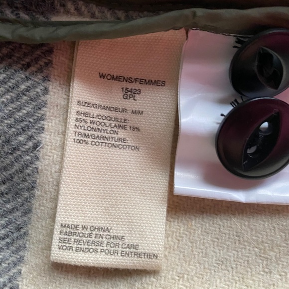 Woolrich Giant Buffalo Wool Coat in grey and ivory Size M - Picture 14 of 14